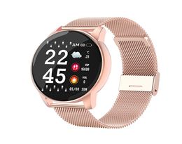 Reloj inteligente W8 redondo para mujer, pulsera impermeable, relojes para hombre, rastreador de Fitness, Monitor de presión arterial para Android IOS6176937