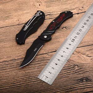 W80 Pocket Folding Mes 3C13 Zwart Drop Point Blade Aluminium + Staal Handvat Outdoor Camping Survival Messen