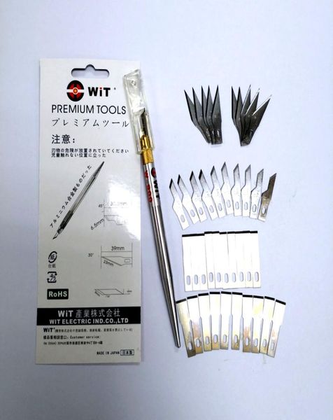 W900 Craft Knife Tools Kit for Art Handwork Reparación Corte BGA Hobby Trabajo Soldadura de pegamentos con 41 cuchillas de no11 16 173230404