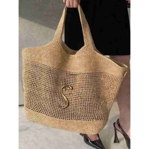 W99W schoudertassen Icare Raffia's Designer Bag Handmelated Straw Handtas Grote capaciteit Tas voor vrouwen Beach Rais Vakantie Hoge kwaliteit Luxury shoppin
