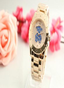 WA 2017 Ultra dunne roségouden vrouw diamant bloem horloges merk een verpleegster damesjurken jurken vrouwelijke vouwspolspolspola voor 5813261