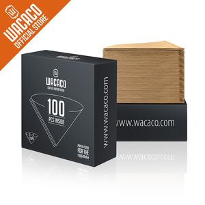 WACACO Filtros de papel de café 2 paquetes para Cuppamoka, 100 unidades * 2, tamaño de 1-2 tazas, fibras de madera natural 220509