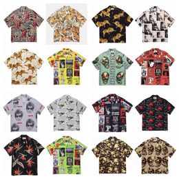 chemise wacko design de chemise masculine chemise de fleurs hawaïennes graffiti décontractée l'été à séchage rapide chemise à manches courtes pour hommes et femmes