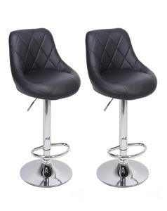 Waco Modern Bar Stools High Tools Type 2 -stks Verstelbare stoel Disk Rhombus Backlest Design Dining Teller Pub stoelen Black286M9705548