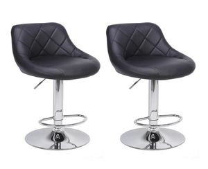 WACO nowoczesne stołki barowe wysokie narzędzia typ 2 szt. regulowane krzesło dysku romb oparcie projekt lada jadalna krzesła pubowe Black286M7503004