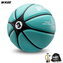 Numéro de wade 3 taille 7 # boule de basket en cuir PU d'origine pour la balle intérieure adulte / enfants avec outils gratuits cadeau 231227