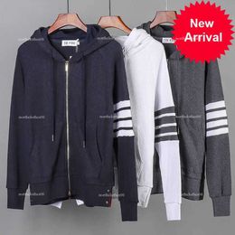 Waffle Four Stripe Sweater Mens Mens Cabille Cardigan Korean Fashion Sports Casual Coat Ins Top