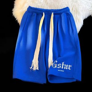 Short gaufré pour hommes, short d'été fin et décontracté, tendance, sport de basket-ball, pantalon quart blanc américain