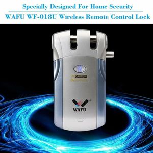 Wafu WF-018 Electric Door Lock Wireless Control With Remote Control Open & Close Smart Lock Home Security Door Easy Installing 201251N