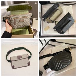 Heuptas Luxe Designer Hoge kwaliteit Rode en groene verstelbare schouderriem Borst Mode Dames Cross Body Bags Echt lederen heuptas Fanny Pack Designer Bag