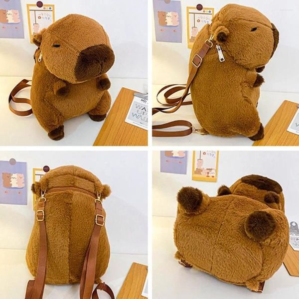 Sacs de taille 1 PCS KAWAII CARTOON SAC ANIMAUX CRÉATIVE MOTRES COIN CUPE CAPYBARA GRAP