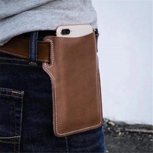 Sacs de taille 1PC PU Cellphone Boucle Holster Case Ceinture Sac Props Cuir Bourse Téléphone Portefeuille Pour Hommes