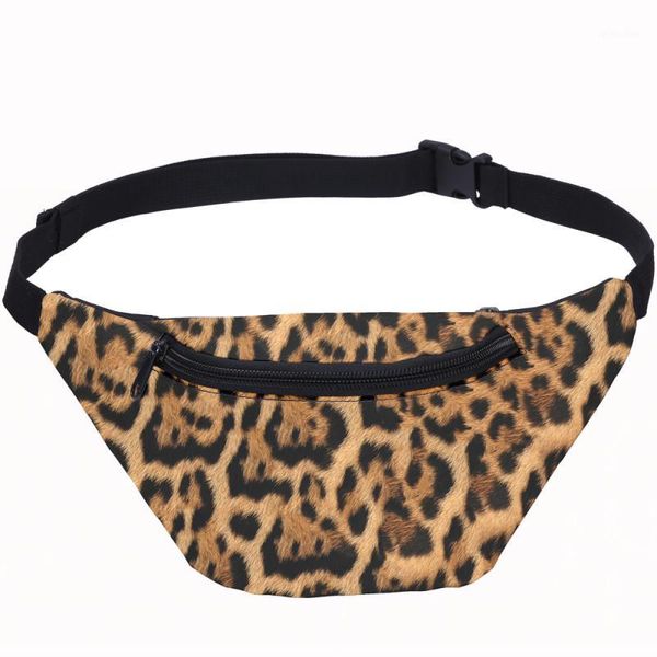 Sacs de taille 2021 Tendance Léopard Imprimer Sac Fanny Pack pour femmes Ceinture à la mode Courir Téléphone Bourse Ventre Droppship1