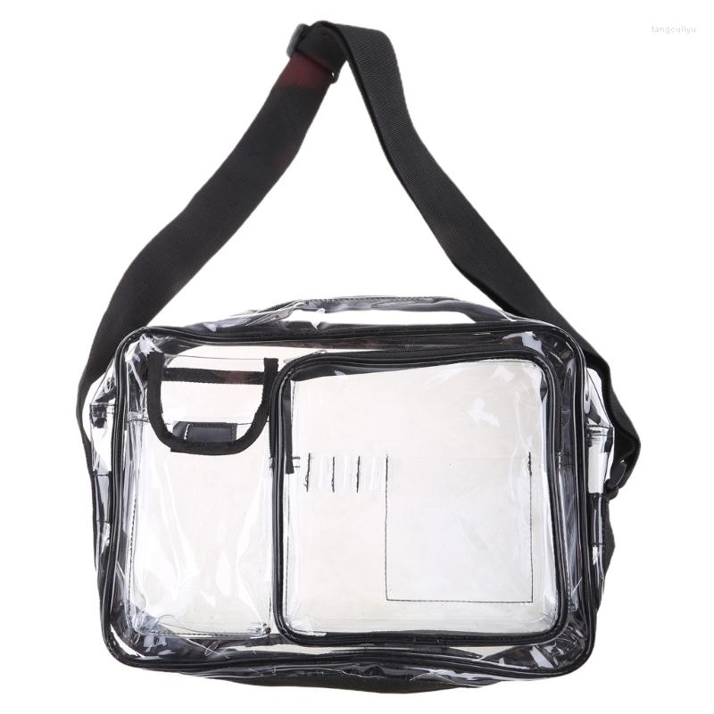 Waist Bags 2023 14 Inch Anti-Static Cleanroom Clear Tool Bag Zipper Closure PVC For Engineer Shoulder Crossbody Pack Working