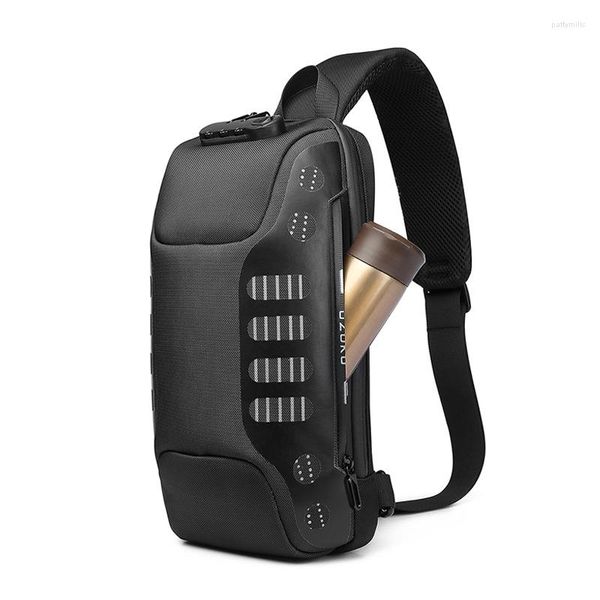 Riñoneras 2023 Est alta calidad antirrobo hombro bandolera mensajero pecho bolsa USB Sling Cruz a prueba de agua para hombres