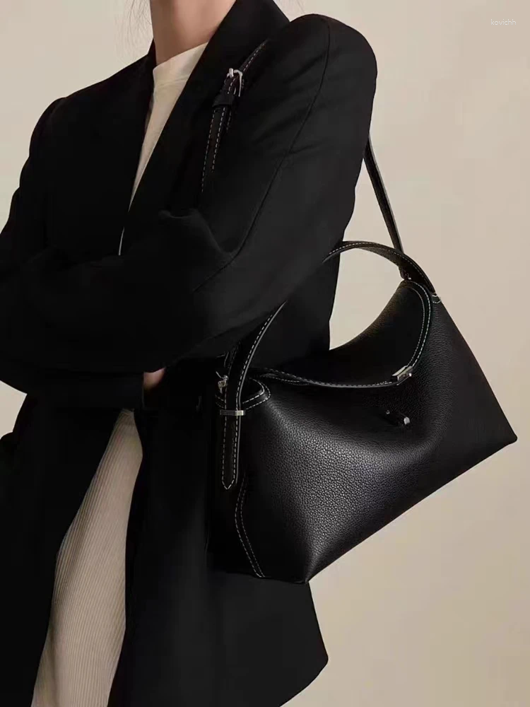 Waist Bags 2023 Swedish Niche Toteme Lychee Patterned Cowhide T Lock Flap Single Shoulder Crossbody Bag Fashion Handbag Underarm