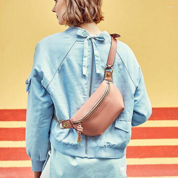 Sacs de taille 2023 femmes en cuir véritable selle décontracté unique solide sacs à main à bandoulière et sacs à main sac de créateur de luxe