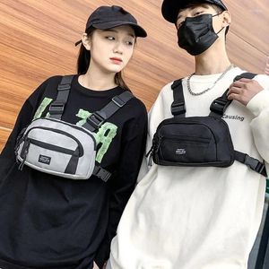 Heuptassen 22 Tactische Borst Rig Damesmode Hip Hop Vest Streetwear Packs Unisex Functionele Tas Portemonnee