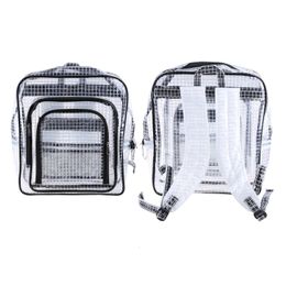 Taillezakken 28GD Anti-Static Clear PVC Backpack Cleanroom Engineer Tool Bag voor computergereedschap 230223