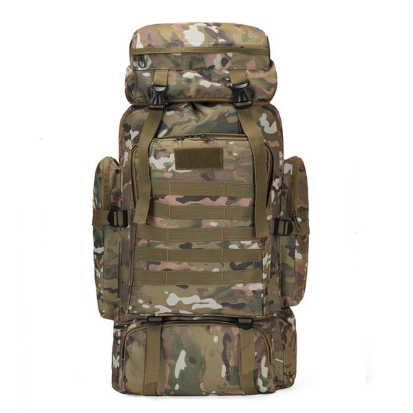 Bolsas de cintura 80L Camuflaje impermeable Mochila táctica Gran capacidad para hombre Ejército S Camping Bolsa de montañismo al aire libre 230220