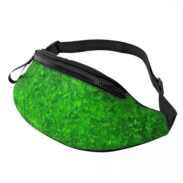Hüfttaschen, abstrakte Moos-Tasche, grüner Pflanzendruck, laufende Teenager-Packung, Polyester-Muster