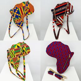 Taillezakken Ankara Hoogwaardige Afrikaanse stijl Traditionele modekaarttas Schuin katoenen wax printmateriaal voor 230426