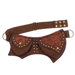 Riñoneras Annmouler diseñador mujer Fanny Pack Vintage Hip Bag estilo bohemio cintura bolsa bolsillos lona pierna bolsa bolsas de mujer borse 231012