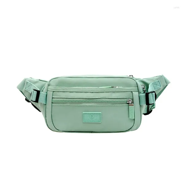 Sacs de taille sac 2024 Femmes coréens de style coréen Nylon Fanny Pack Ladies Fashion Belt Purse Phone Key Pouche Packs de voyage imperméables