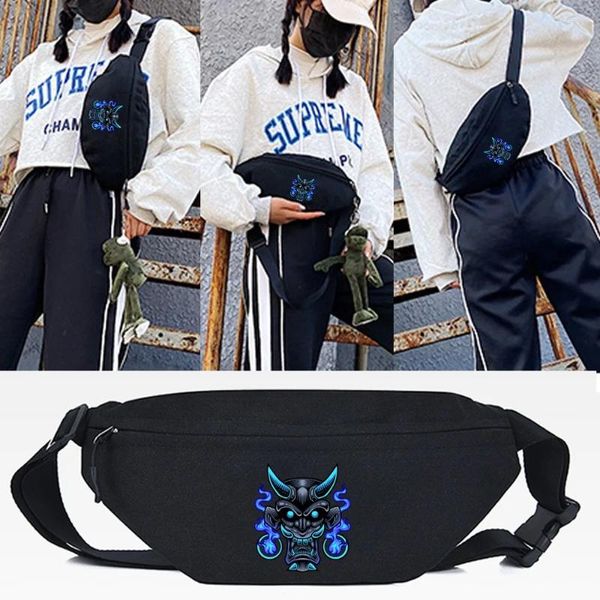 Bolsas de cintura Bolsa Bolsa Pasaporte Dinero Paquetes de pecho Monstruo azul Impresión Cartera de seguridad Viaje Hombro Moda Crossbody Mujeres