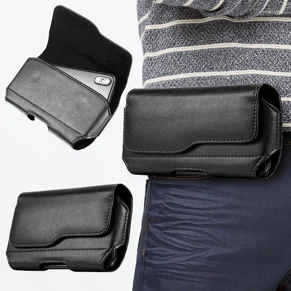 Bolsas de cintura Bolsa Monedero Bolsa negra Cinturón Bolso casual Paquetes de teléfono Paquete móvil Pequeño Clip colgante Clásico