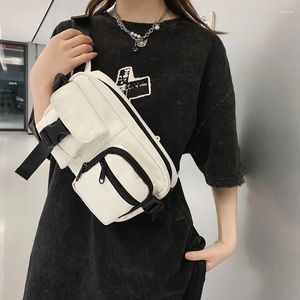 Bolsas de cintura para mujer, riñonera, ropa de calle, bolsos de hombro tácticos para el pecho, bolsos multifunción de nailon Unisex, paquetes de Hip Hop, bolsillo para teléfono