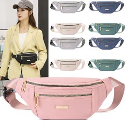 Heuptassen Tas Vrouwen Oxford Leisure Kleur Draagbare Sport Schouder Crossbody Borst Handtassen Allmatch Messenger Belt Drop 230906