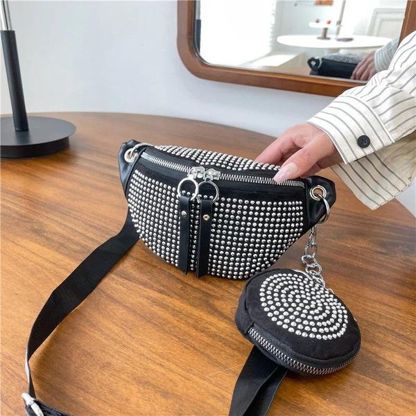 Bolsas de cintura, riñonera para mujer, cinturón de tendencia, paquetes prácticos, pecho de plátano, paquete de cadera para mujer, bolso cruzado, bolsa de cuero PU