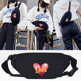 Heuptasjes Merk Borstzak Casual Reisriem Crossbody Letter Love Print Unisex Mode Schoudertasje Dames