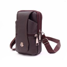 Taille tassen zakelijk echte lederen telefoontas fanny pack heren heren riem man sport schouder schouder kruis geld pocket bolsos sac