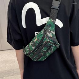 Taillezakken Camouflage Bag unisex riem schouder crossbody kist buitenverandering mobiele telefoon multifunctionele heuptasjes packs