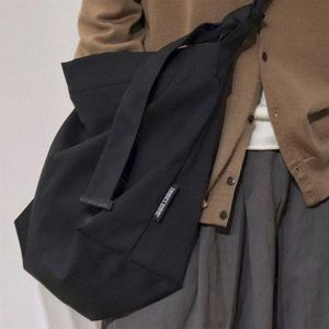 Taillezakken canvas tas zwarte wilde trendy student Japanse Harajuku messenger schouder grote capaciteit crossbody voor vrouwen317p