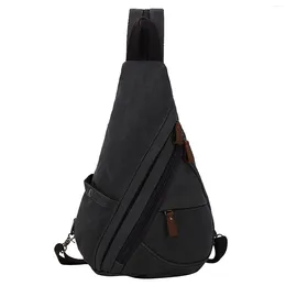 Bolsas de cintura Bolsa de honda de lona para mujeres Mochila Crossbody Hombro Hombres Pequeños con soporte para botella de agua