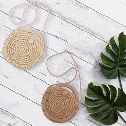 Heuptassen Cirkel Handgeweven Ronde Retro Rotan Strandtas Crossbody Vakantie Gevlochten Hand Bill Schouder Schattig