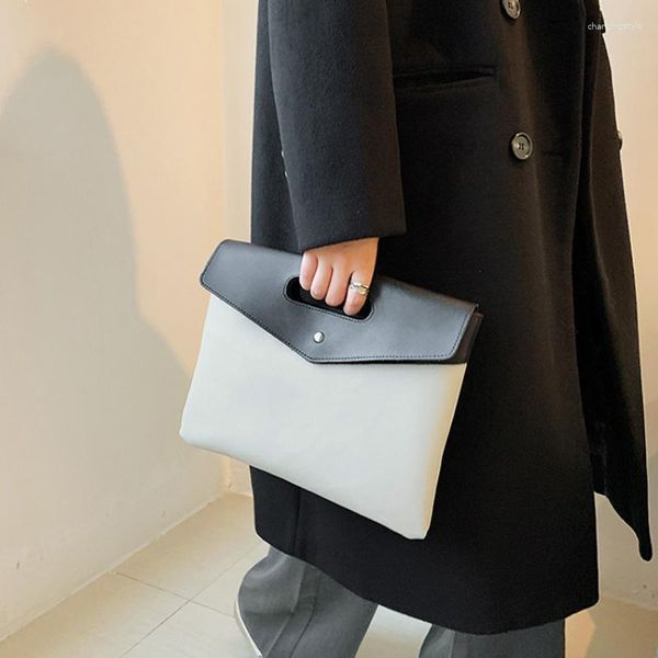 Sacs de taille pochette imprimé coréen sac pour femmes avec une mallette sac à main femmes tablette enveloppe plate grands sacs à main sacs à main