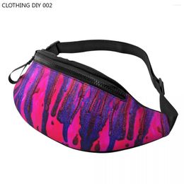 Sacs de taille Cool Blood et Glitter Vernis à ongles Art Fanny Pack Hommes Femmes Manucure Bandoulière Sac Pour Voyage Cyclisme Téléphone Pochette D'argent