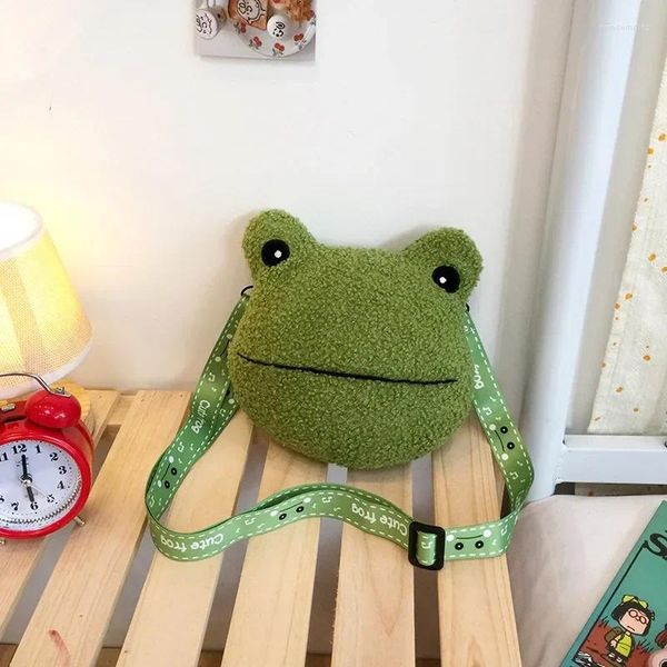 Sacs de taille mignon grenouille en peluche sac poupée animale messager épaule sac à dos porte-monnaie portefeuille côté pour enfants filles 2024