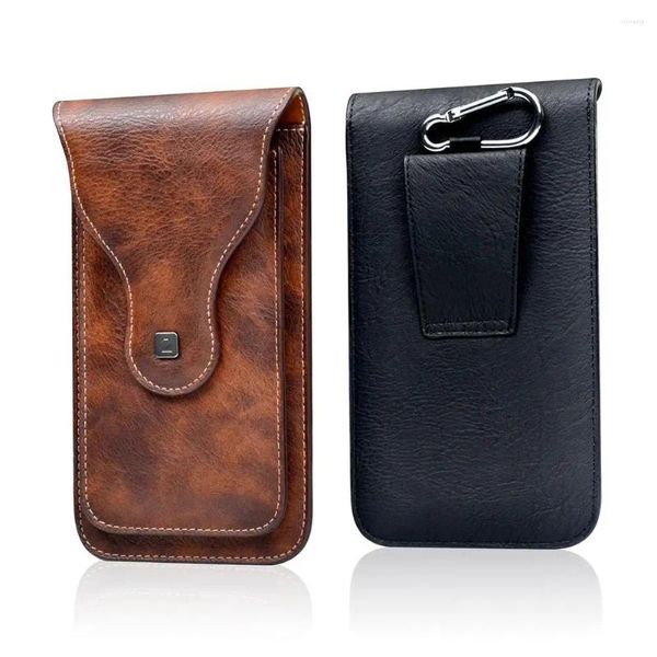 Bolsas de cintura Funda de teléfono móvil de doble capa Cubierta protectora para hombres Montañismo al aire libre Bolsa colgante Cinturón de desgaste vertical