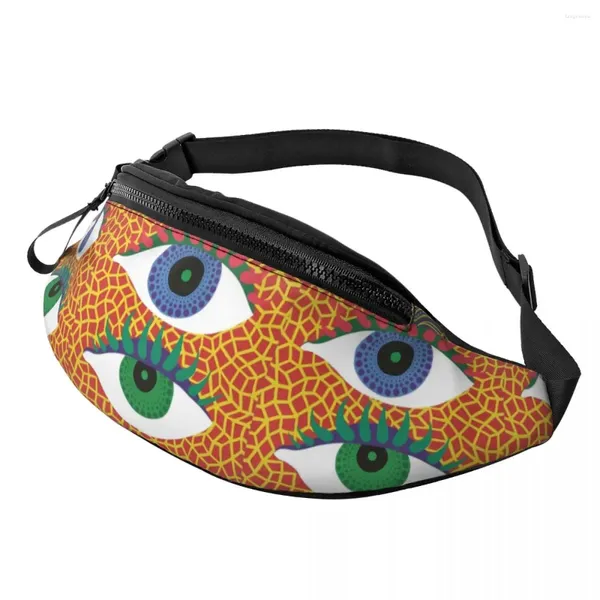 Sacs de taille Eye Yayoi Kusama Fanny Pack femmes hommes Cool Vision abstraite peinture sac à bandoulière pour courir téléphone pochette d'argent