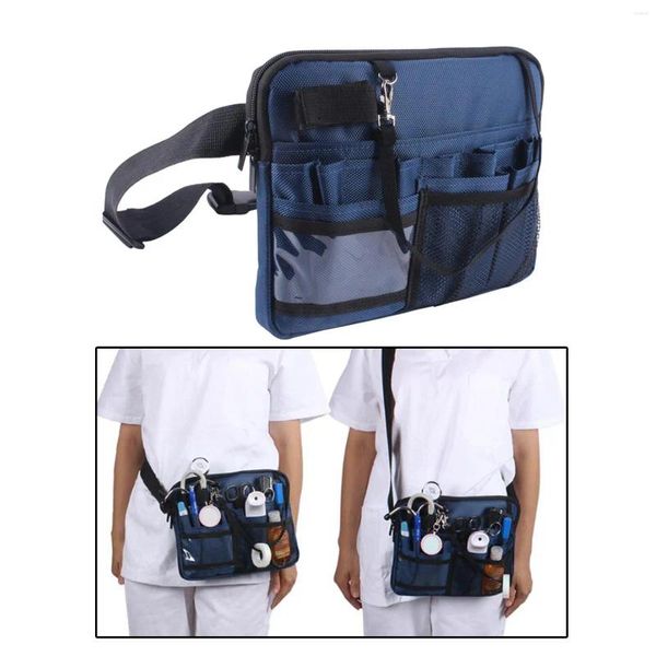 Bolsas de cintura Fanny Pack Correa ajustable Ligero Oxford Portátil Utilidad Bolsa de cadera para estetoscopios Suministros de cuidado Uso de cinta de trabajo