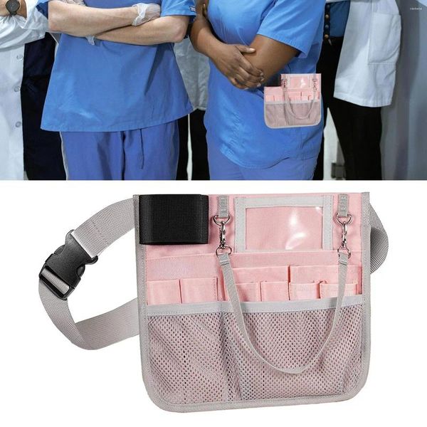 Sacs de taille Fanny Pack Tablier Sac de hanche Ceinture réglable pour les praticiens Pochette d'organisation des soins infirmiers