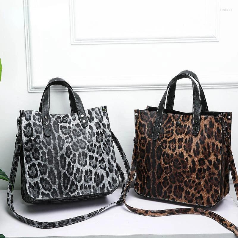 Waist Bags Fashion Leather Handbags For Women Retro Leopard Zebra Animal Print Lady Large Capacity Tote Shoulder Shopping