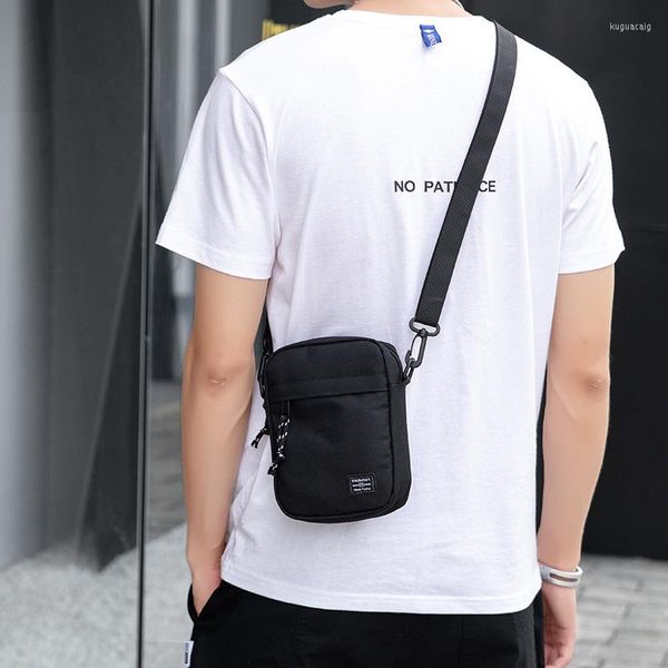 Sacs de taille Mode Hommes Petit Sac Épaule Tendance Diagonal Sac à dos Poitrine Light Boy Mini Casual Mobile Phone Pack