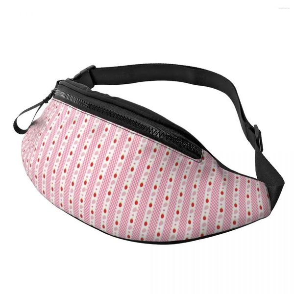 Bolsas de cintura Moda Sarah Kay Fresa Fanny Pack para viajes Senderismo Mujeres Pintor de niños Artista Crossbody Bolsa Teléfono Bolsa de dinero