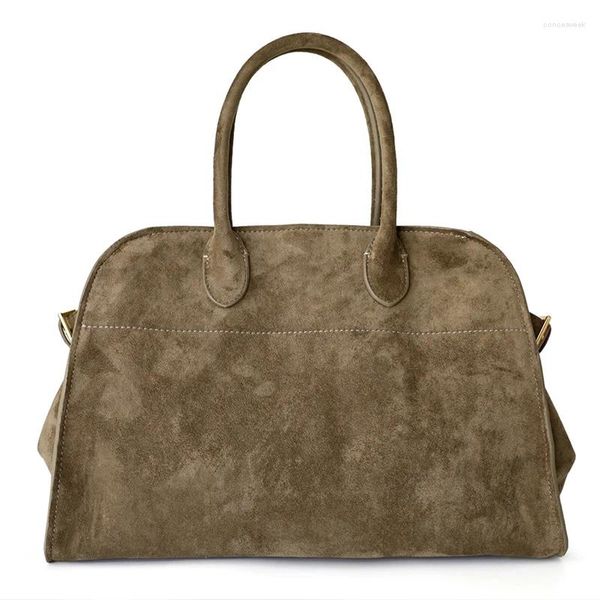 Sacs de taille Fashion Suede en cuir réel sac à main en cuir Lady Retro Commuter Premium Platinum Trendy épaule Handheld
